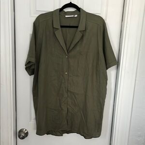 Susan Graver Olive Green Top